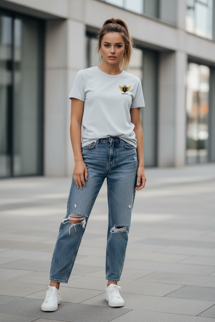 EDESSA Classic T-Shirt Ice Grey – Frau