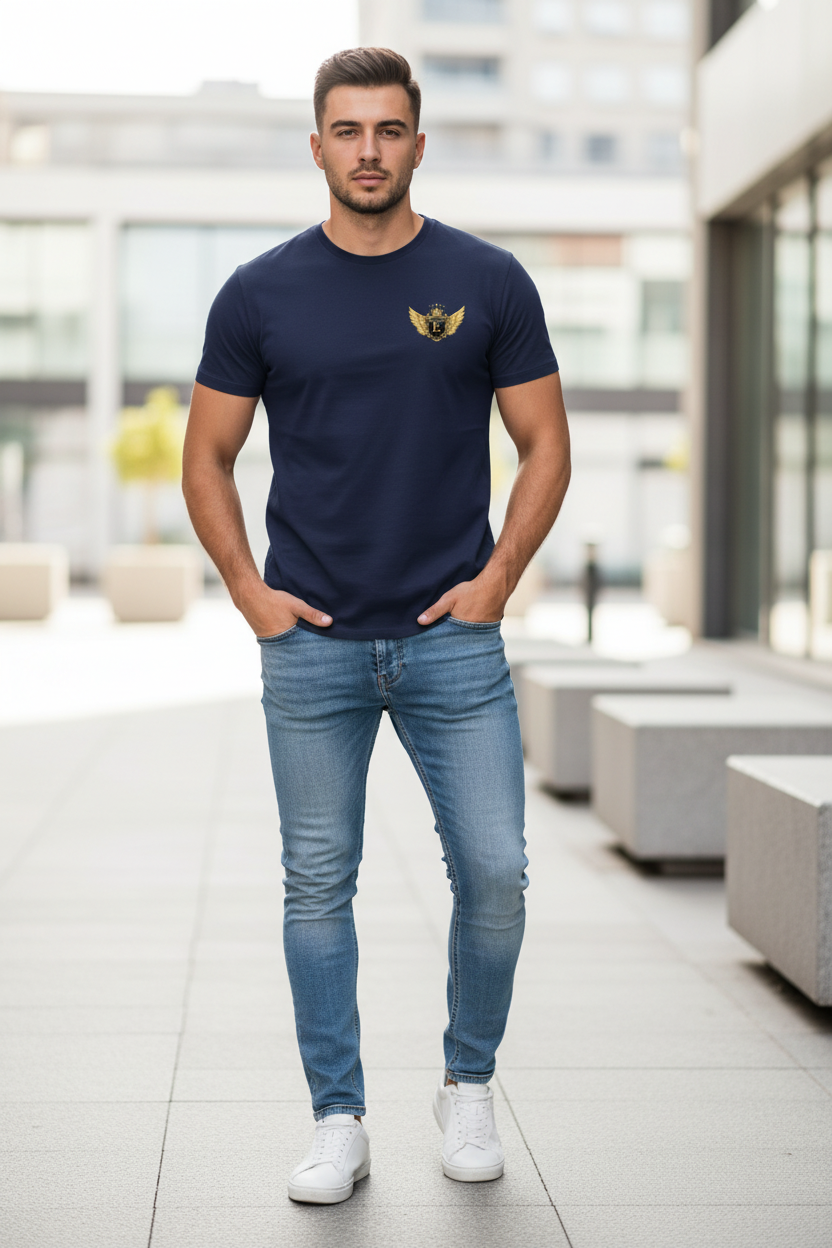 EDESSA Classic T-Shirt Navy – Mann