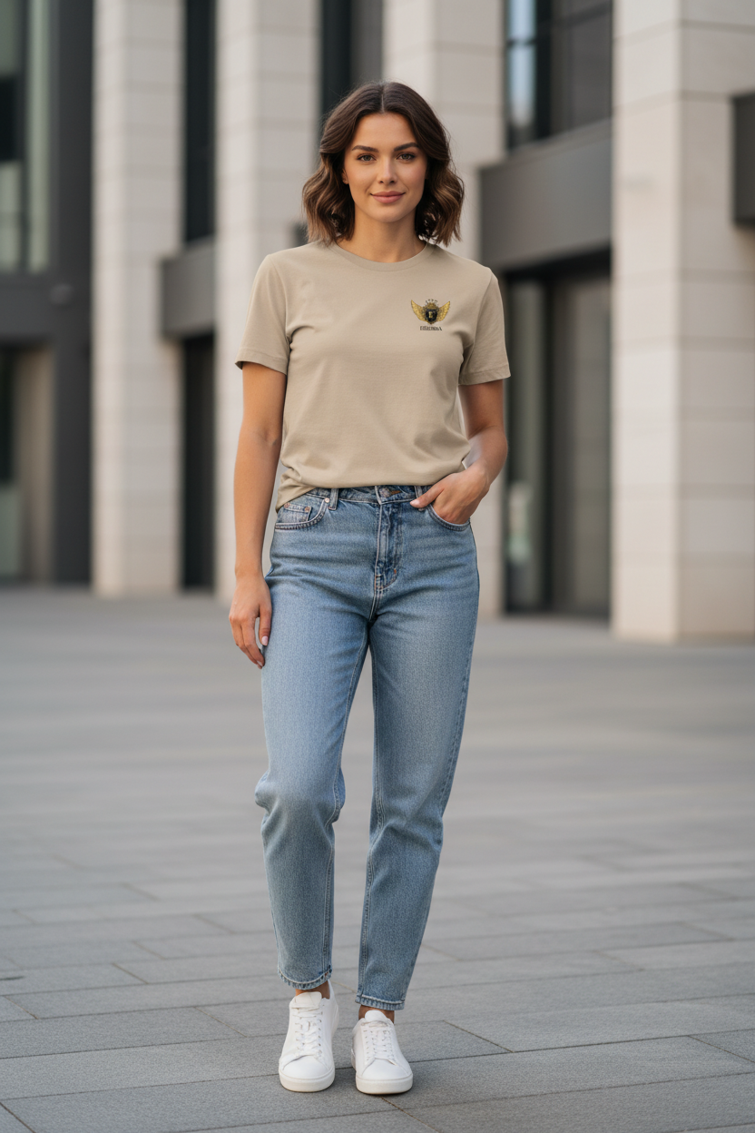 EDESSA Classic T-Shirt Sand – Frau