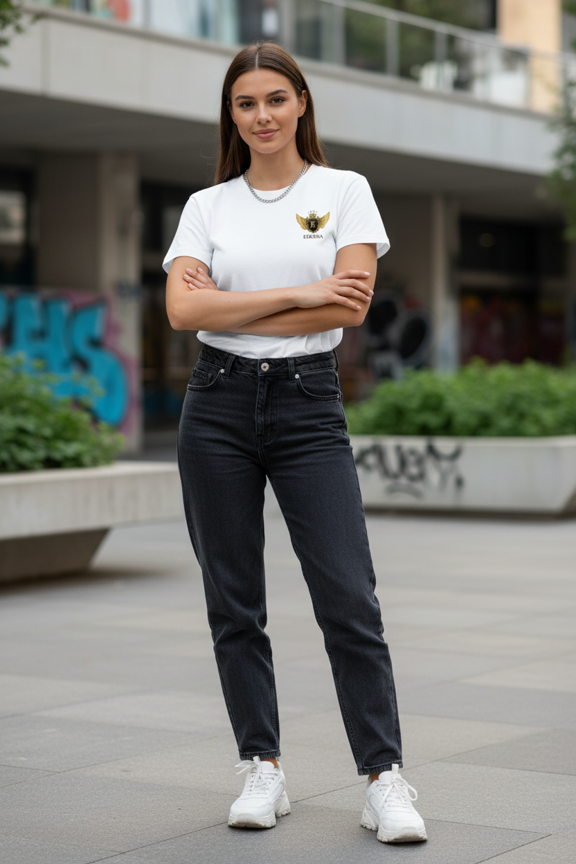 EDESSA Classic T-Shirt White – Frau