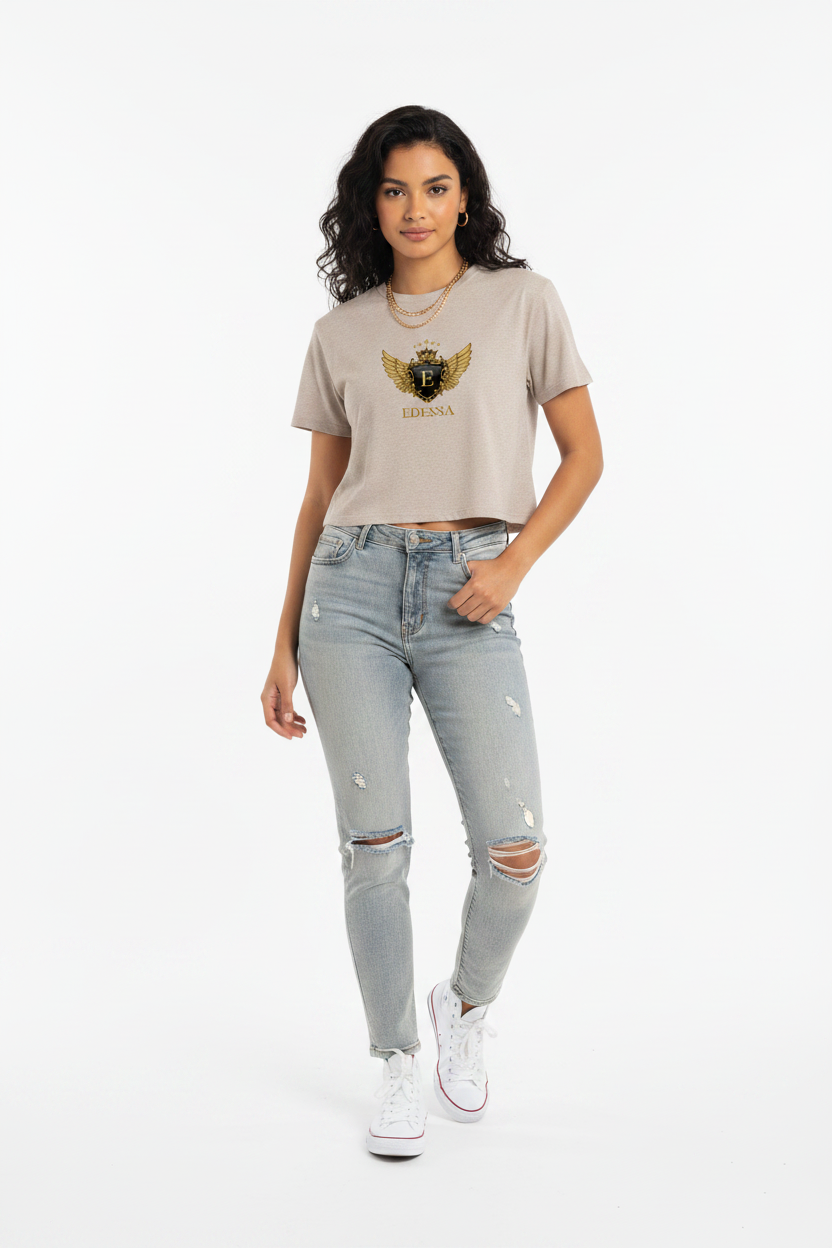 EDESSA Crop-Top Heather Dust