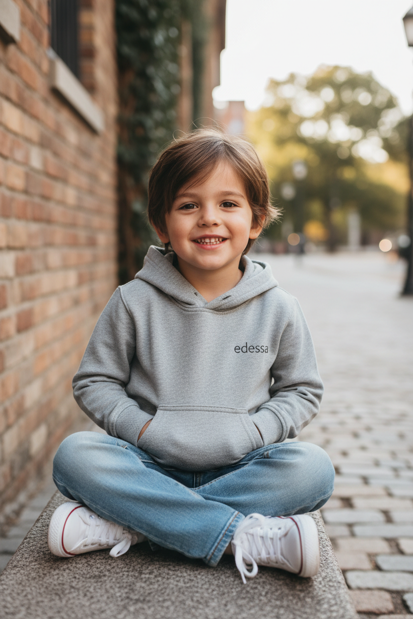 Kleiner Junge Sport Grey Kinder-Hoodie