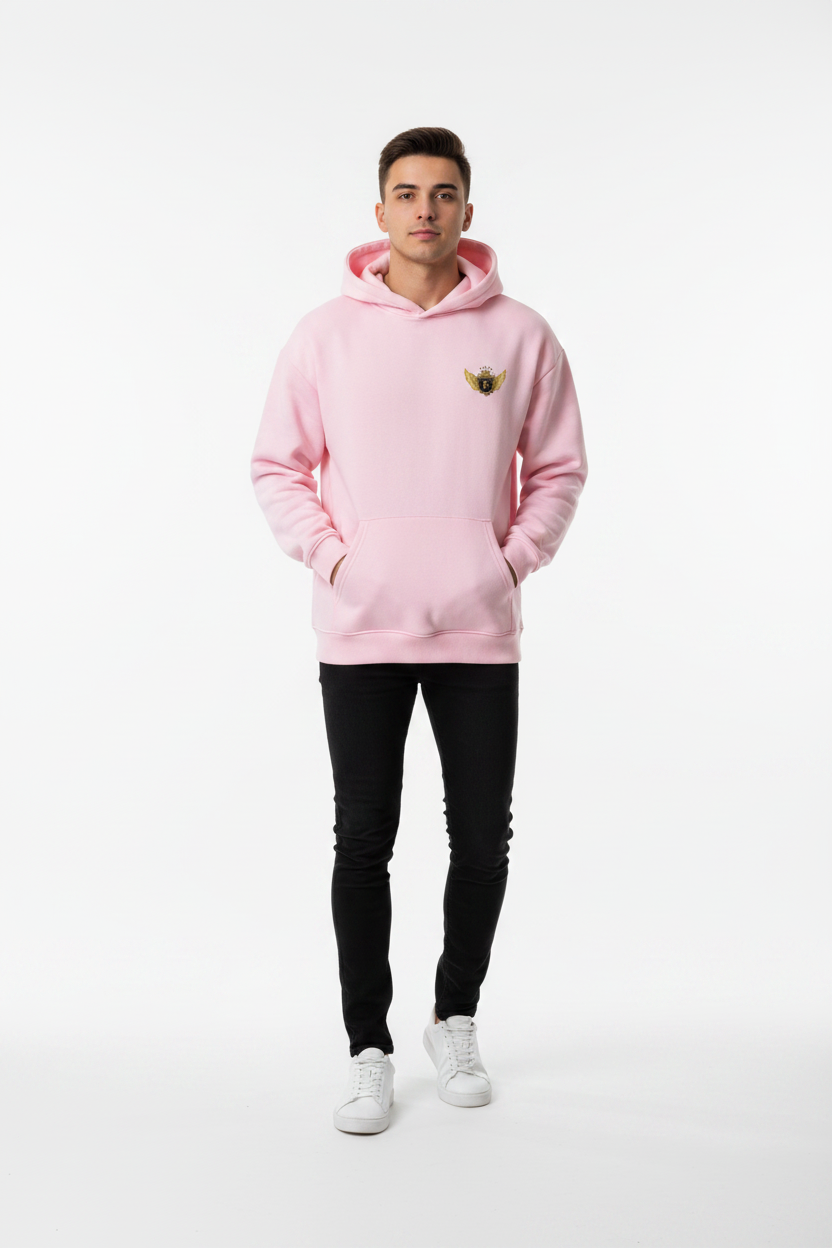 Mann Hell-Pink Hoodie