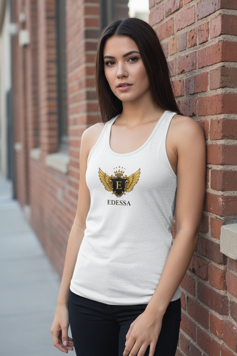 Racerback Heather White